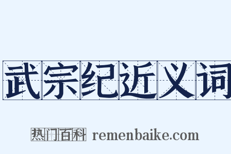 武宗纪近义词是什么意思的图片